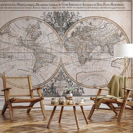 Carta da parati - Mappe-Monde Geo-Hydrographique