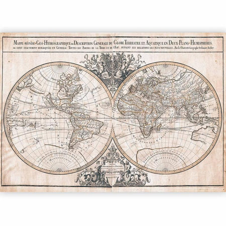 Carta da parati - Mappe-Monde Geo-Hydrographique