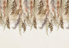 Carta da parati - Minimalist boho landscape - dangling leaves in beige colours