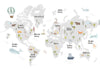Carta da parati - Minimalist Map for Childrens Room