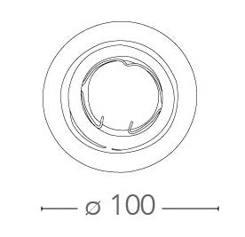 Ghiera bianca per faretto a incasso orientabile MR16