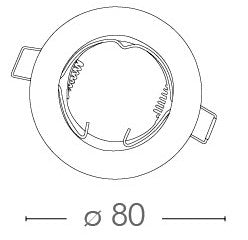 Ghiera per faretto a incasso fisso bianco MR16
