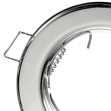 Ghiera per faretto a incasso fisso cromato MR16