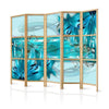 Paravento giapponese - Lilies in Pale Blue II