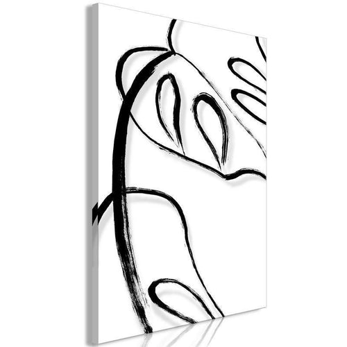 Quadro - White Monstera (1 Part) Vertical