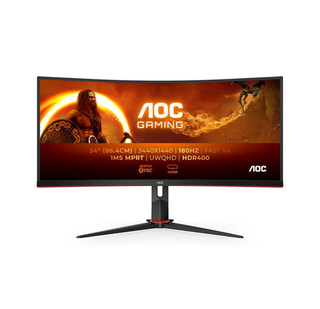 Aoc g2 cu34g2xp monitor pc 86,4 cm (34\") 3440 x 1440 pixel ultrawide quad hd led nero - CU34G2XP/BK