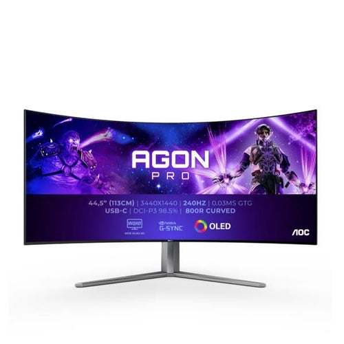 Aoc agon pro ag456uczd led display 114,3 cm (45\) 3440 x 1440 pixel wide quad hd oled nero