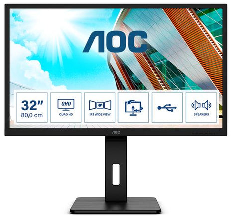Aoc p2 q32p2 monitor pc 80 cm (31.5\") 2560 x 1440 pixel 2k ultra hd led nero