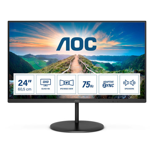 Aoc v4 q24v4ea led display 60,5 cm (23.8\) 2560 x 1440 pixel 2k ultra hd nero