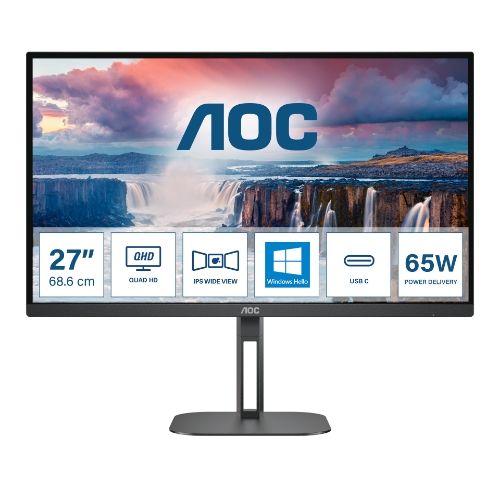 Aoc v5 q27v5n/bk monitor pc 68,6 cm (27\) 2560 x 1440 pixel quad hd led nero