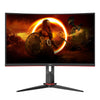 Aoc cq27g2s/bk monitor pc 68,6 cm (27\) 2560 x 1440 pixel quad hd nero, rosso