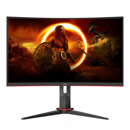 Aoc cq27g2s/bk monitor pc 68,6 cm (27\") 2560 x 1440 pixel quad hd nero, rosso