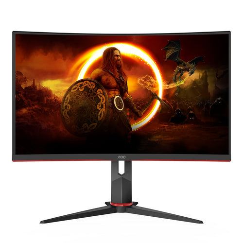 Aoc cq27g2s/bk monitor pc 68,6 cm (27\) 2560 x 1440 pixel quad hd nero, rosso