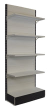 Scaffale da negozio in metallo verniciato con piani con mensole cm. 100x40x250h