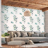 Carta da parati - Mint green nature - solid floral pattern with green leaves