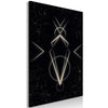 Quadro - Symmetry of Shapes (1-part) - Graphic Motif in Black Shade