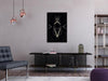 Quadro - Symmetry of Shapes (1-part) - Graphic Motif in Black Shade
