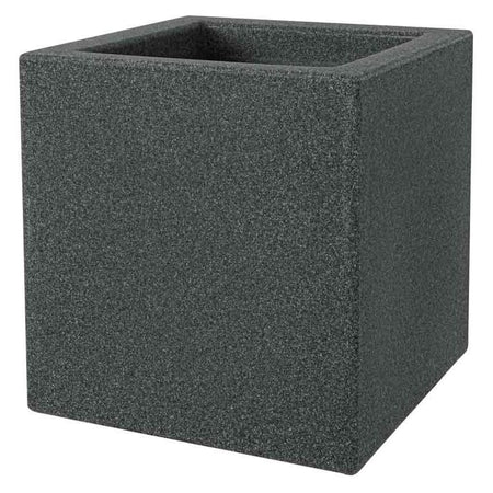 Vaso Moderno "Cubo Schio" Essential in plastica da giardino per fiori e piante