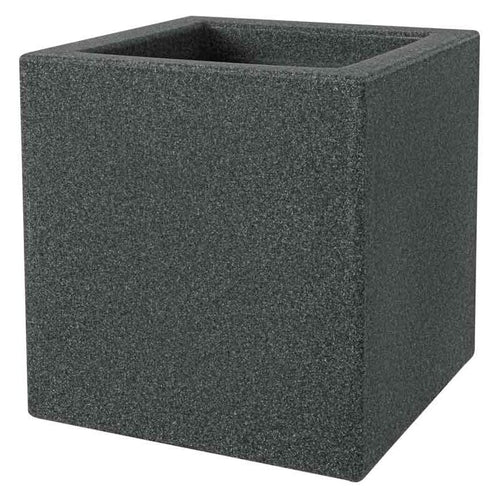 Vaso Moderno Cubo Schio Essential in plastica da giardino per fiori e piante