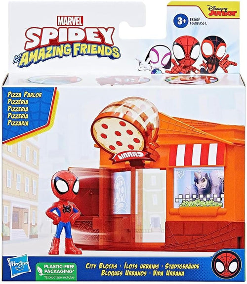 Spidey Pizzeria Playset City blocks