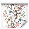 Tappezzeria murale - Birds on a Flowering Twig