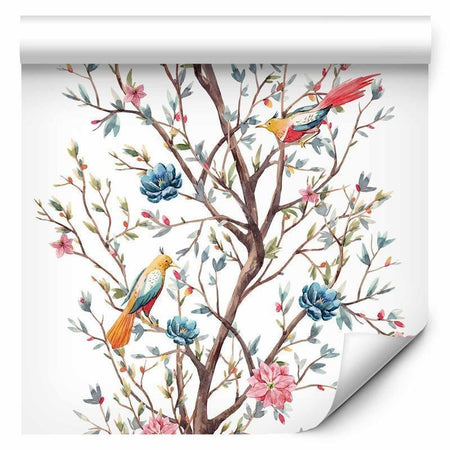 Tappezzeria murale - Birds on a Flowering Twig