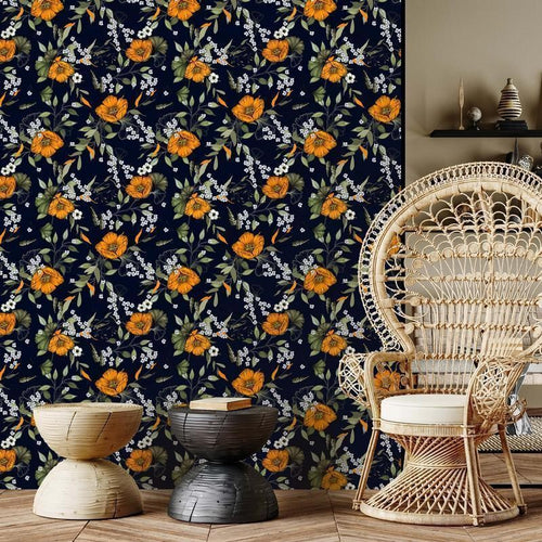Tappezzeria murale - Orange Bloom