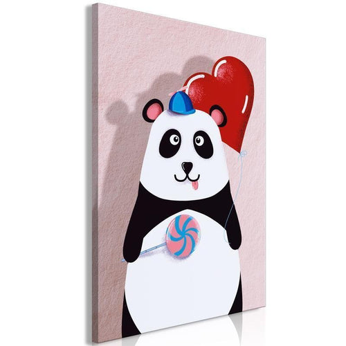 Quadro - Panda with a Balloon (1 Part) Vertical