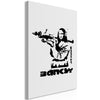 Quadro - Contrast Duel (1-part) - Banksy on Mural with Mona Lisa