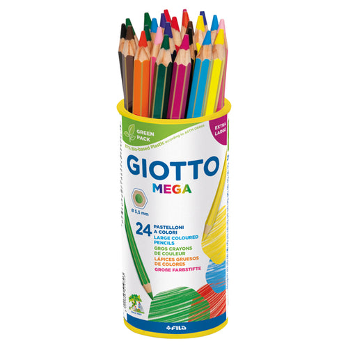 Barattolo 24 Pastelli Giotto Mega