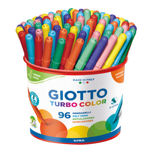 Barattolo 96 Pennarelli Turbocolor Giotto