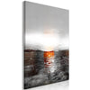 Quadro - Reflection of Colors (1-part) - Sunset in Painted Abstract Background