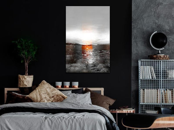 Quadro - Reflection of Colors (1-part) - Sunset in Painted Abstract Background