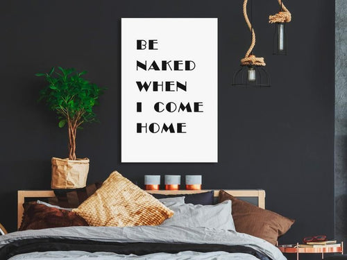 Quadro - Homecoming (1-part) - Black and White English Inscriptions