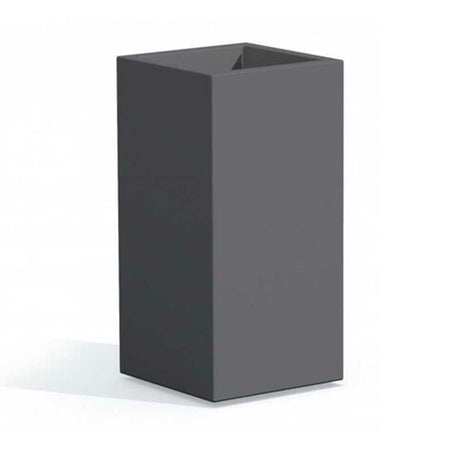 Vaso Cromia Cube quadrato decorazione a tinta unita in resina "Made in Italy"