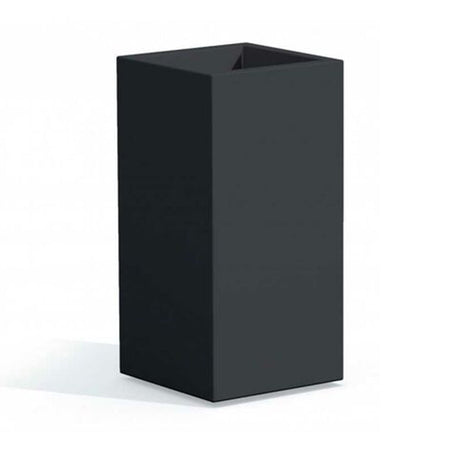 Vaso Cromia Cube quadrato decorazione a tinta unita in resina "Made in Italy"