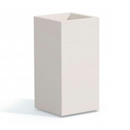 Vaso Cromia Cube quadrato decorazione a tinta unita in resina "Made in Italy"