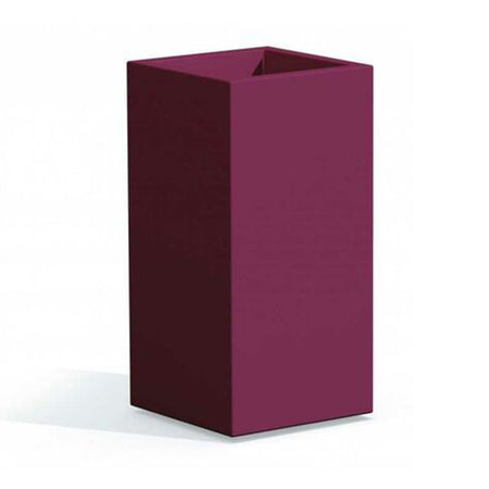 Vaso Cromia Cube quadrato decorazione a tinta unita in resina "Made in Italy"
