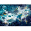 Carta da parati - Stormy ocean - abstract blue composition in watercolour style