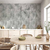 Carta da parati - Minimalist landscape - nature motif with grey exotic leaves