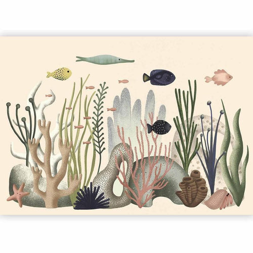 Carta da parati - Underwater World - Fish and Corals in Pastel Colours