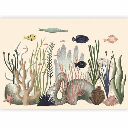 Carta da parati - Underwater World - Fish and Corals in Pastel Colours