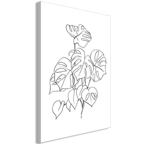 Quadro - Monochrome Monstera (1 Part) Vertical