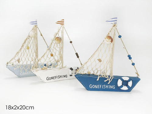Barca a Vela 20cm 3 Assortimenti