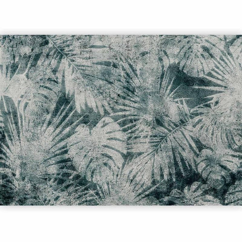 Carta da parati - Exotic nature in the jungle - floral landscape with leaves with patterns