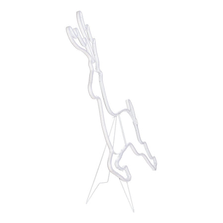 Renna galoppante luminosa ad effetto neon con led bifacciale addobbi natalizi per esterno