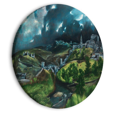 Quadro rotondo - View of Toledo (El Greco)