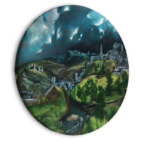 Quadro rotondo - View of Toledo (El Greco)