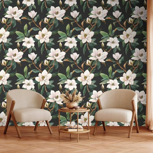 Tappezzeria murale - White Magnolias
