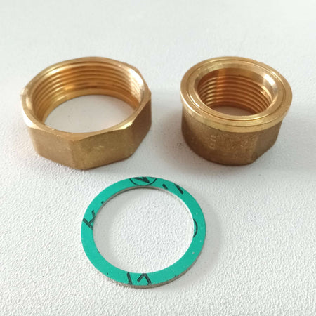 Bocchettone in ottone F 1"1/4 x F 3/4" per circolatore - 1 coppia